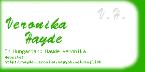 veronika hayde business card